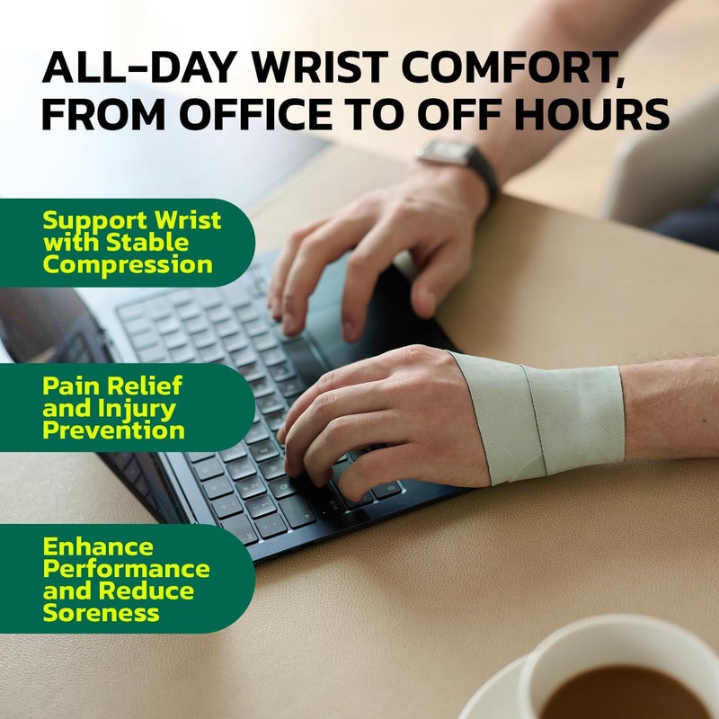 AOFIT Adjustable Wrist Brace for Pain Relief, Carpal Tunnel & Tendonitis Support – Ergonomic Compression, Breathable & Anti-Slip Design, Fits Left & Right Hand, Ideal for Sports, Gaming & Office Use - Image 4